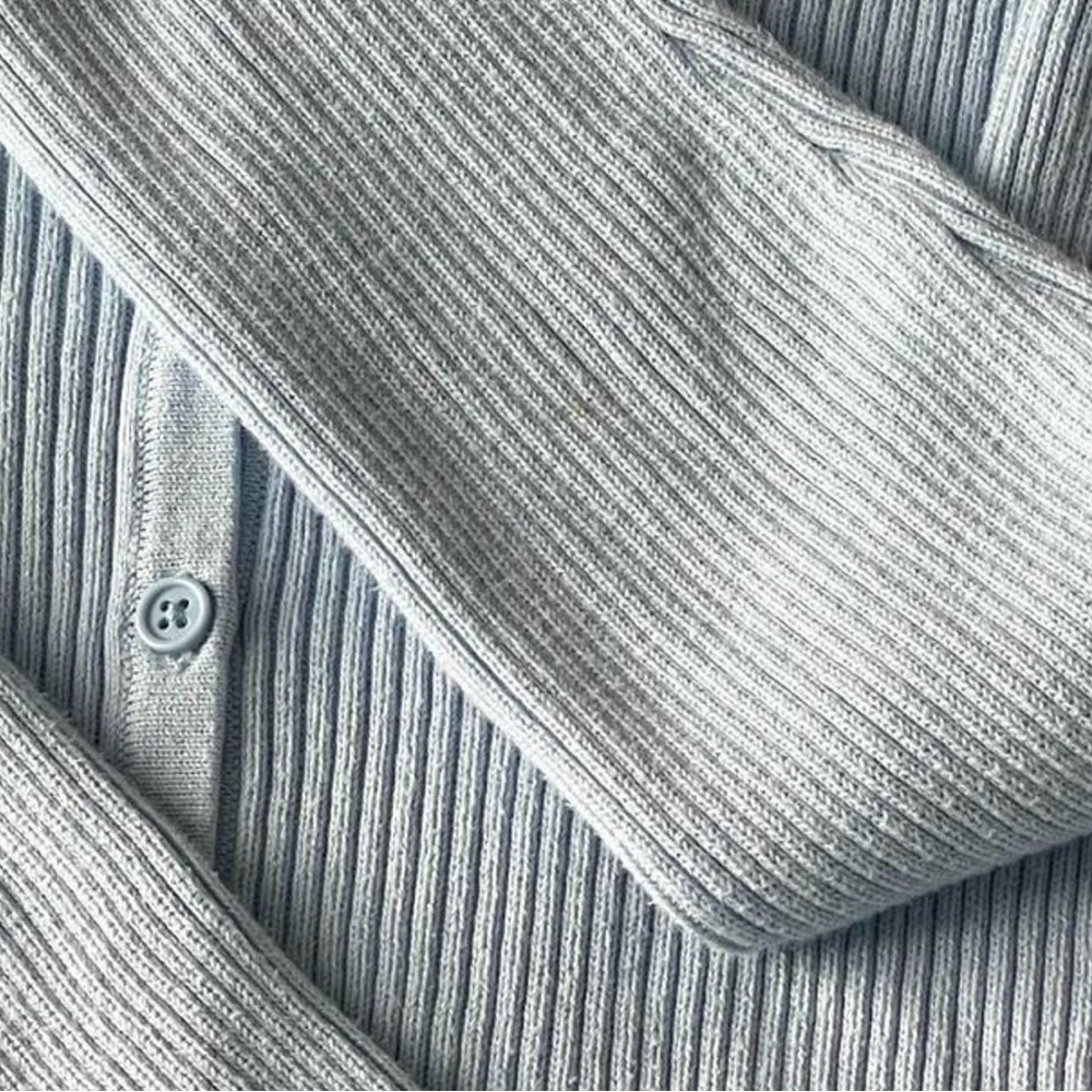 Light Blue Ribbed Cardigan - Picture 4 of 4